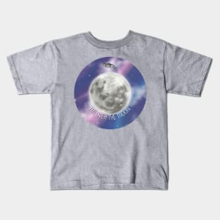 I'm over the moon...literally. Astronaut over the moon, Digital illustration Kids T-Shirt